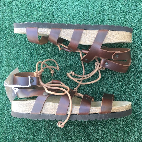 NWT Birkenstock Cleo Gladiator Sandal Cognac 37 - Picture 4 of 8